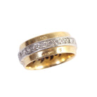 Bague Bandeau en or jaune, platine et diamants - Castafiore