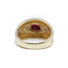 Bague Bandeau en or jaune, rubis et diamants - Castafiore