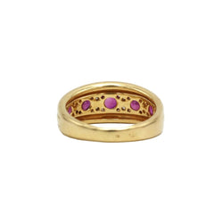 Bague Bandeau en or jaune, rubis et diamants - Castafiore