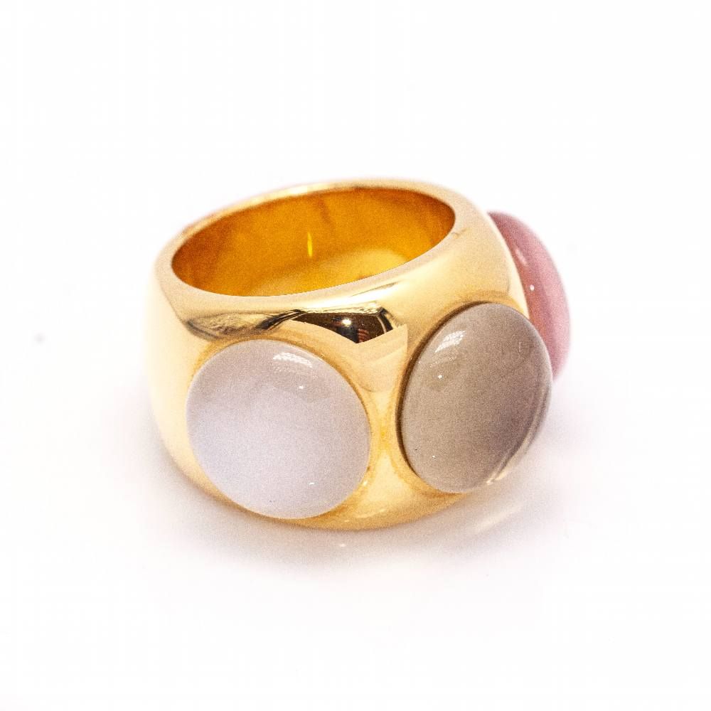 Bague QUARZ BUBBLE en or rose