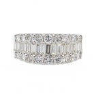 Bague Bandeau en Platine et Diamant - Castafiore