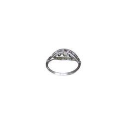 Bague Bandeau en platine et diamants - Castafiore