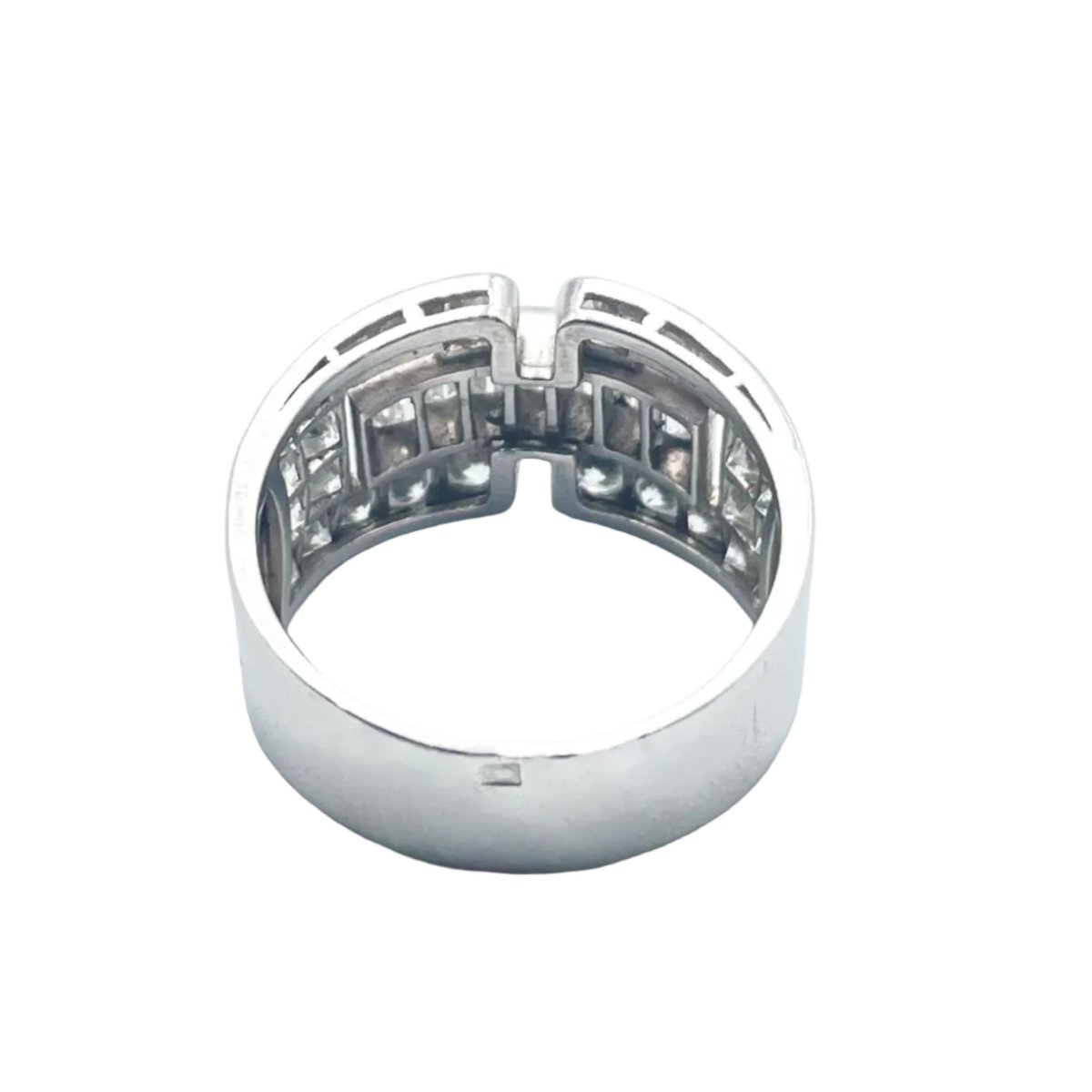 Bague Bandeau en platine et diamants - Castafiore