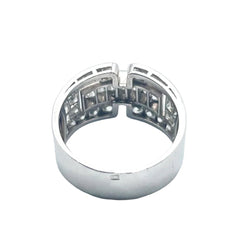 Bague Bandeau en platine et diamants - Castafiore