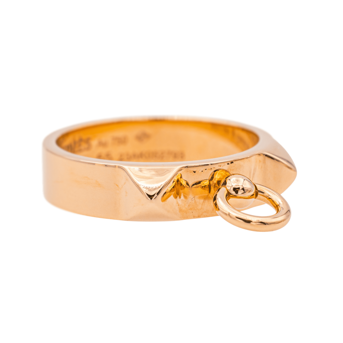 Bague Bandeau HERMÈS "Collier de Chien" en or rose - Castafiore