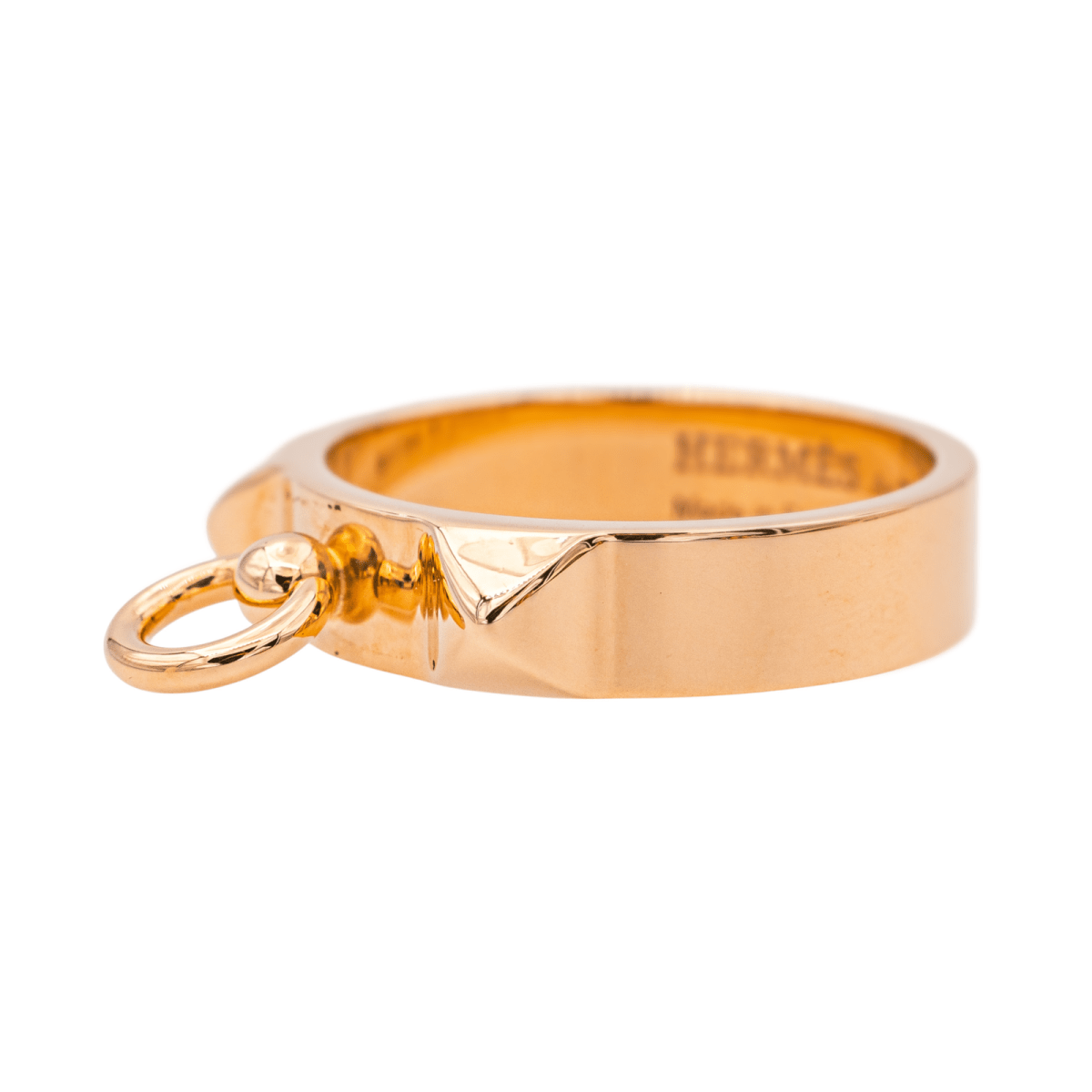 Bague Bandeau HERMÈS "Collier de Chien" en or rose - Castafiore