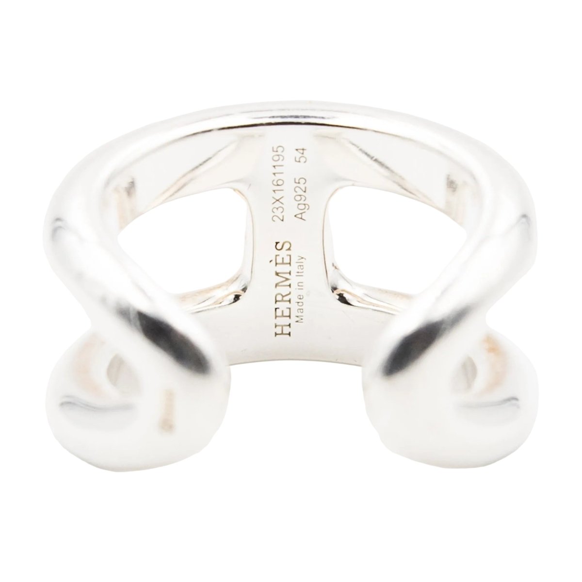 Bague Bandeau HERMÈS "Osmose" en argent - Castafiore