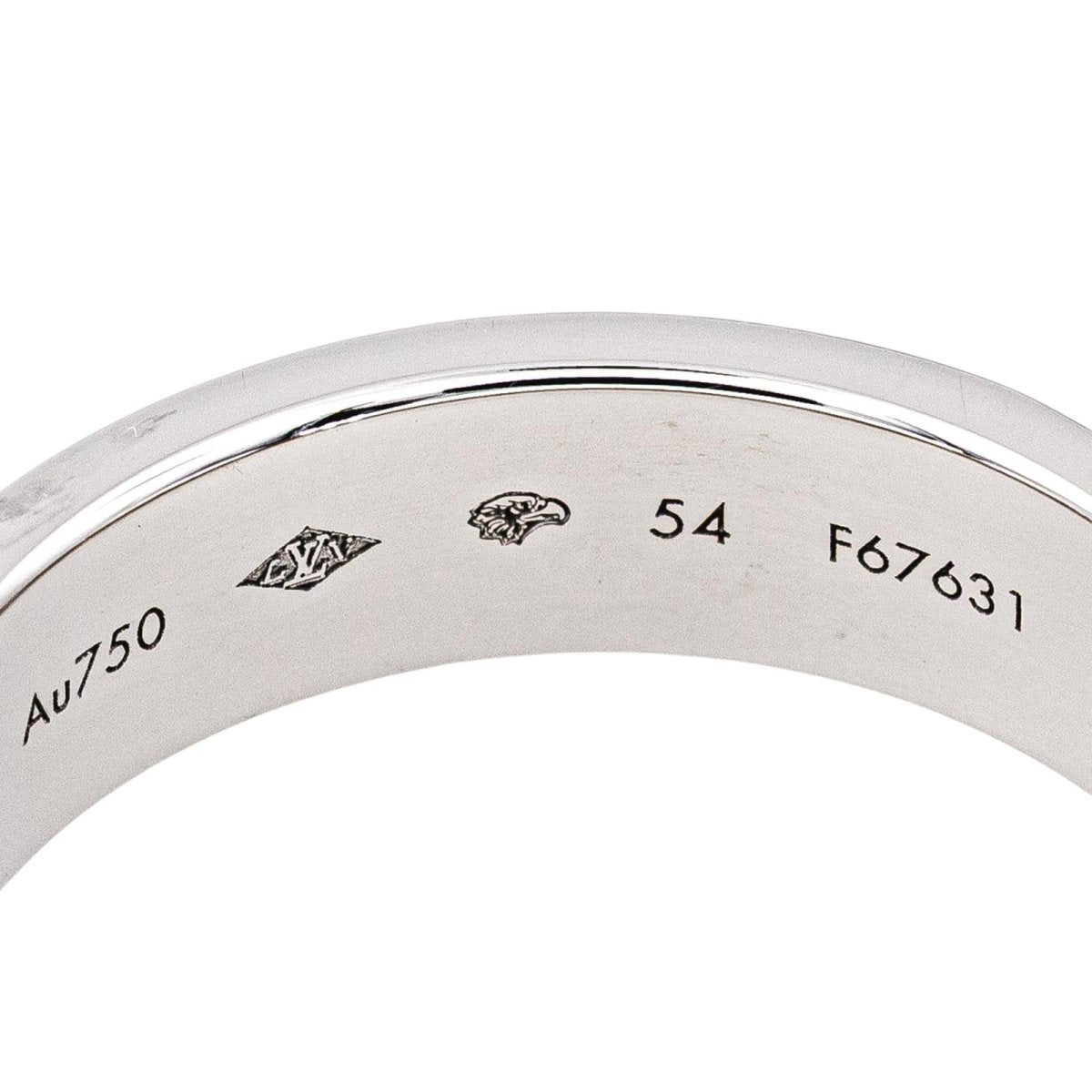 Bague Bandeau LOUIS VUITTON "Empreinte" en or blanc - Castafiore