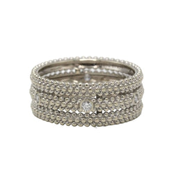 Bague Bandeau MAUBOUSSIN "Le Premier Jour 1" en or blanc et diamants - Castafiore