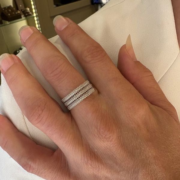 Bague Bandeau MAUBOUSSIN "Le Premier Jour" en or blanc - Castafiore