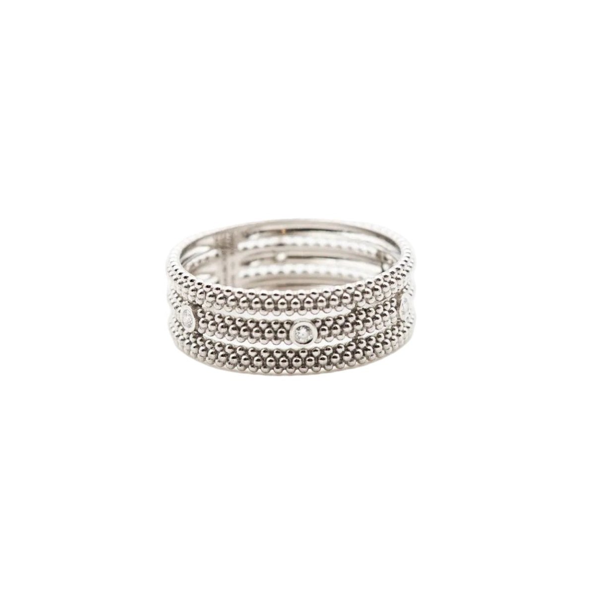 Bague Bandeau MAUBOUSSIN "Le Premier Jour" en or blanc et diamants - Castafiore