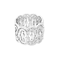 Bague Bandeau MESSIKA "Arabesque" en or blanc et diamants - Castafiore