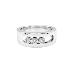 Bague Bandeau MESSIKA "Move Joaillerie" en or blanc et diamants - Castafiore