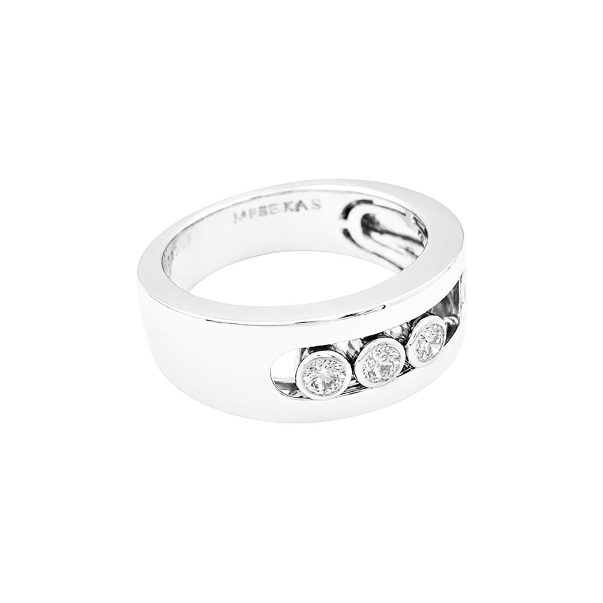 Bague Bandeau MESSIKA "Move Joaillerie" en or blanc et diamants - Castafiore