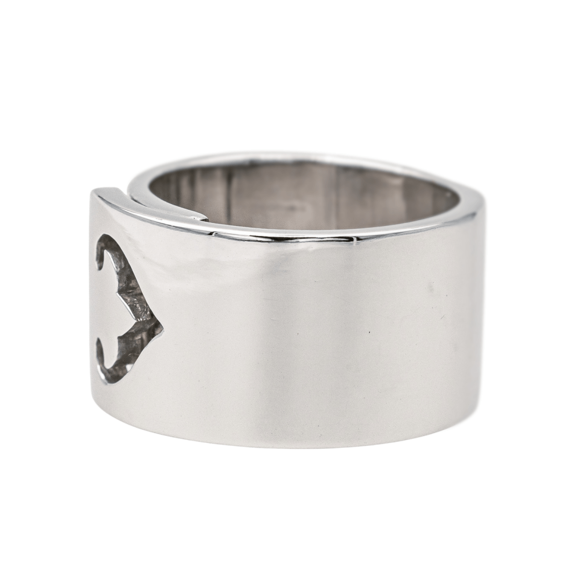 Bague Bandeau O.J. Perrin "Légende" en or blanc - Castafiore