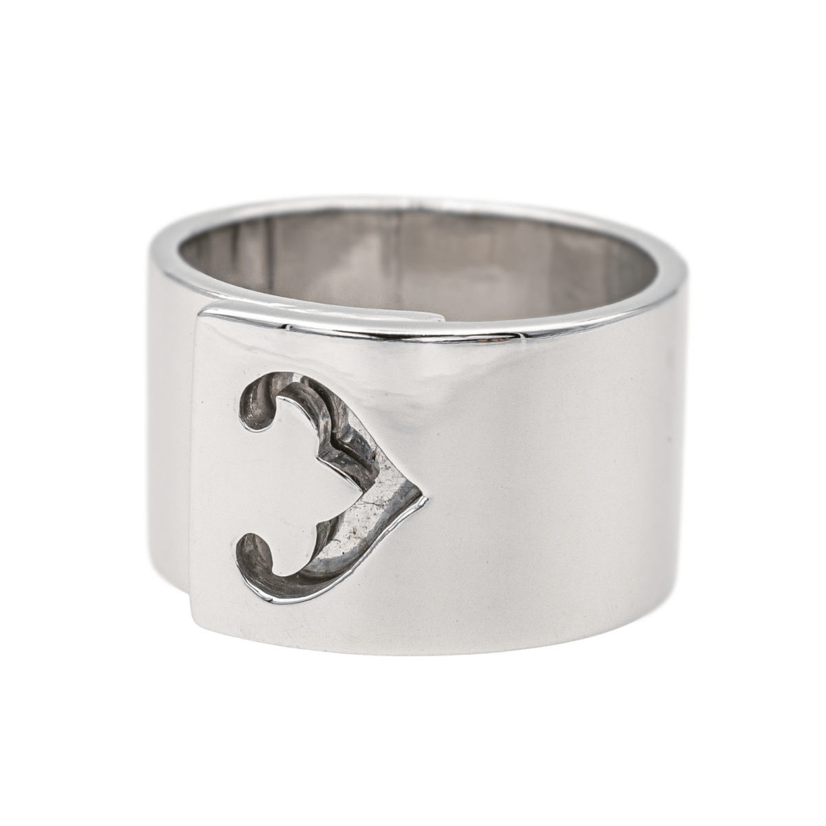 Bague Bandeau O.J. Perrin "Légende" en or blanc - Castafiore