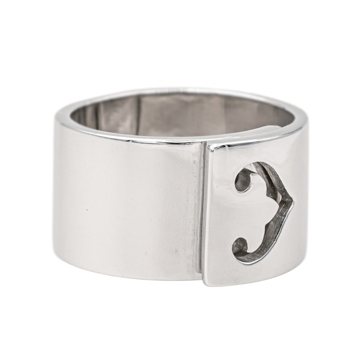 Bague Bandeau O.J. Perrin "Légende" en or blanc - Castafiore