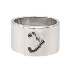 Bague Bandeau O.J. Perrin "Légende" en or blanc - Castafiore