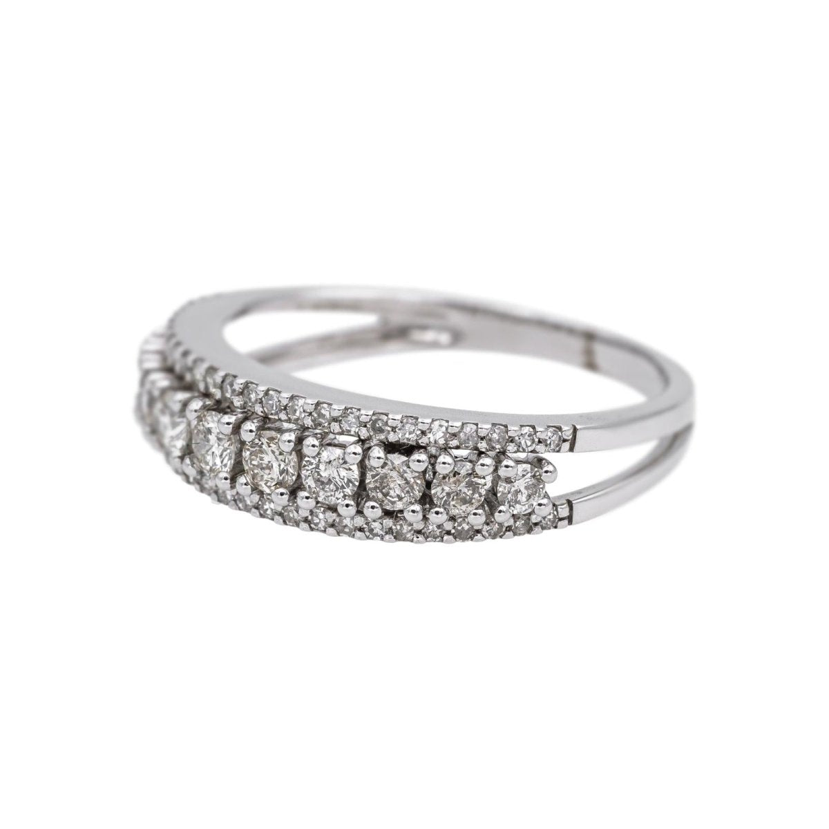 Bague Bandeau Or blanc Diamant - Castafiore