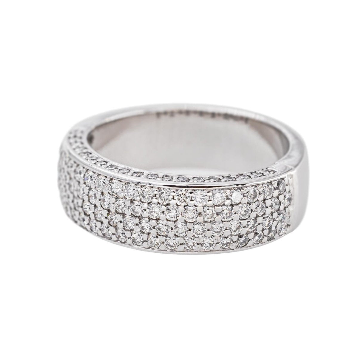 Bague Bandeau Or blanc Diamant - Castafiore