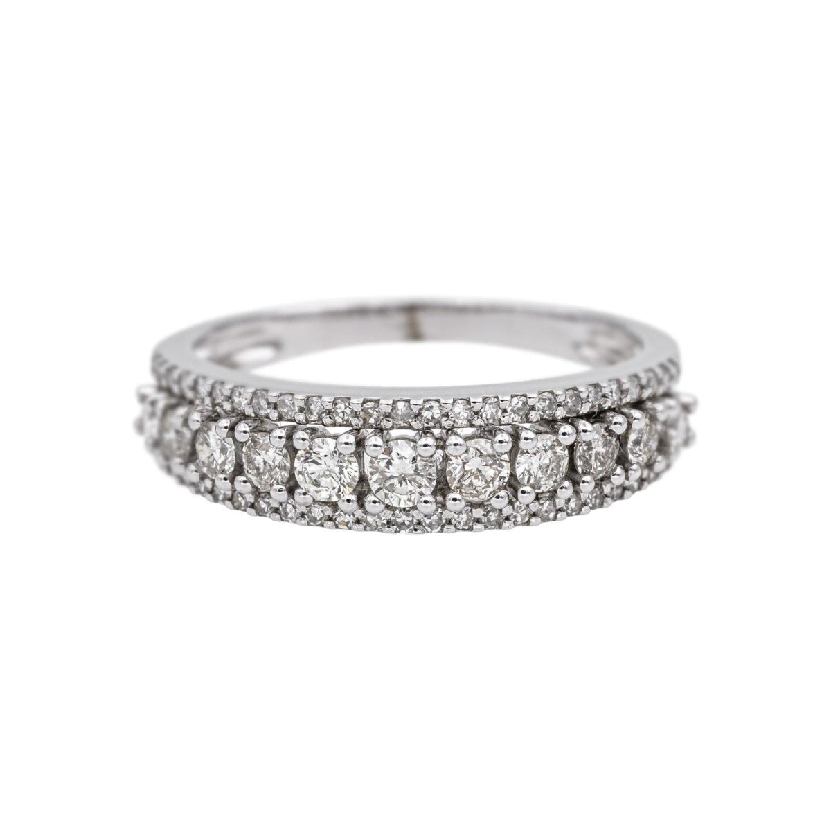 Bague Bandeau Or blanc Diamant - Castafiore