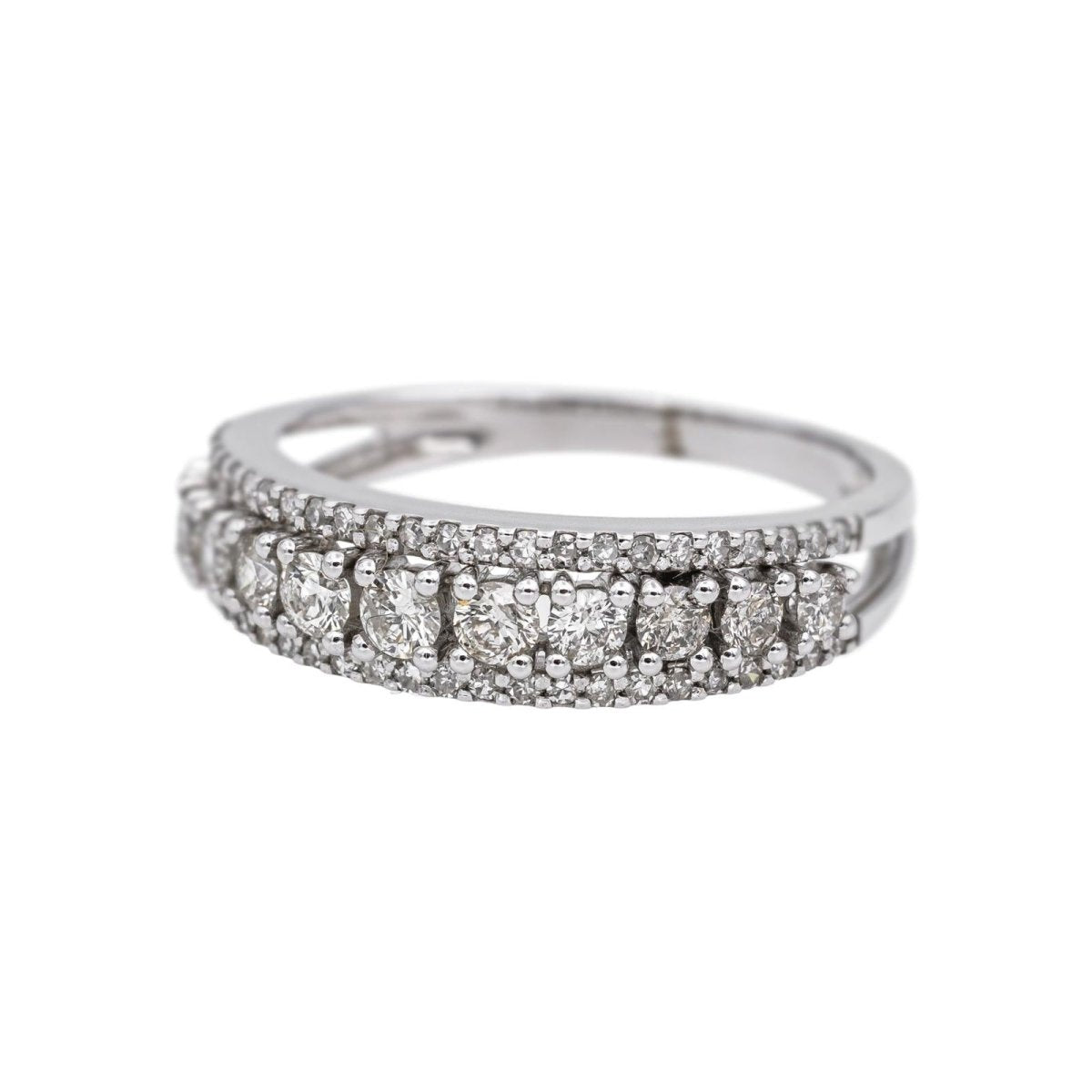 Bague Bandeau Or blanc Diamant - Castafiore