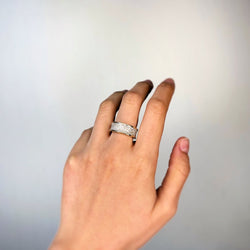 Bague Bandeau - Or jaune & Pavage Diamants - Castafiore