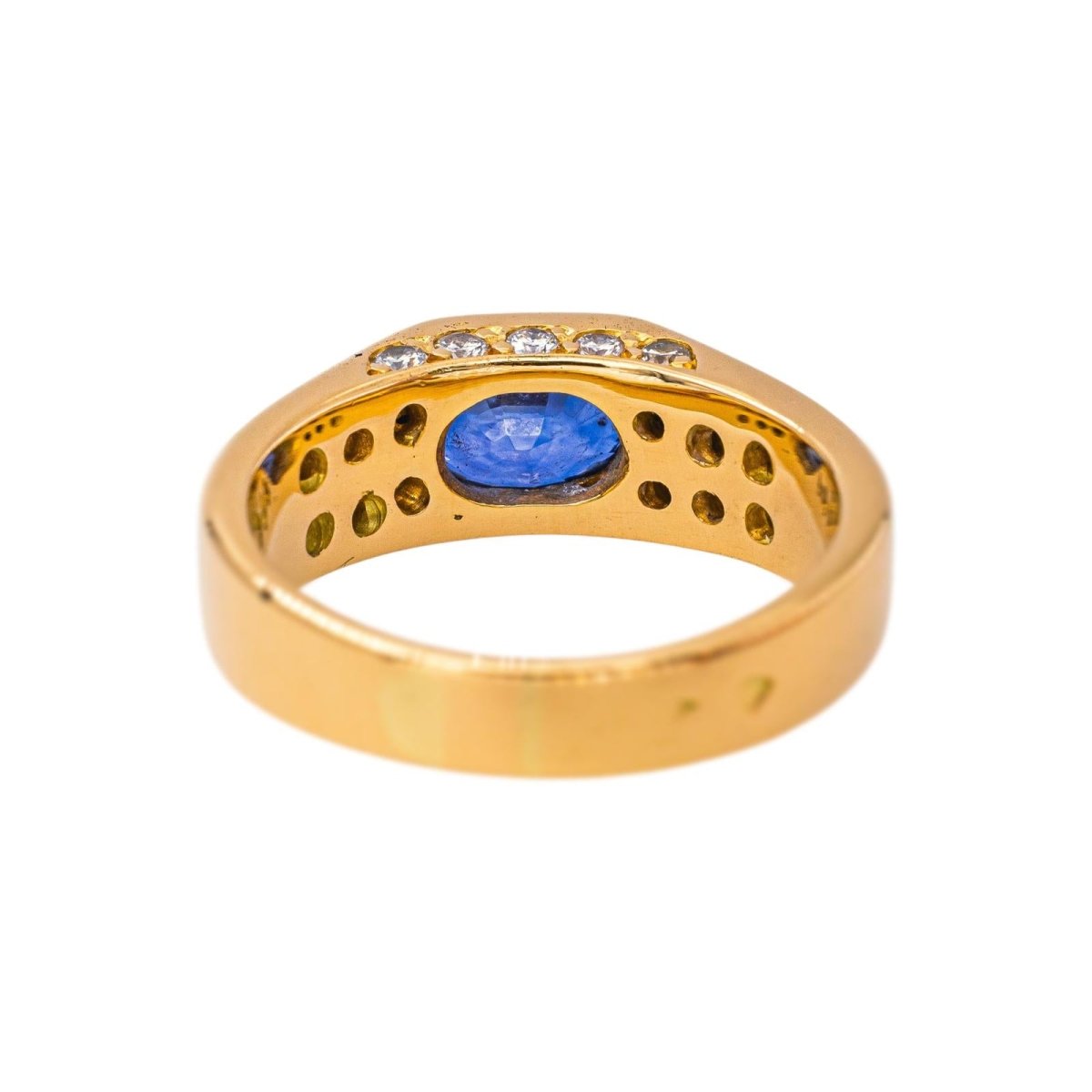 Bague Bandeau Or jaune Saphir - Castafiore