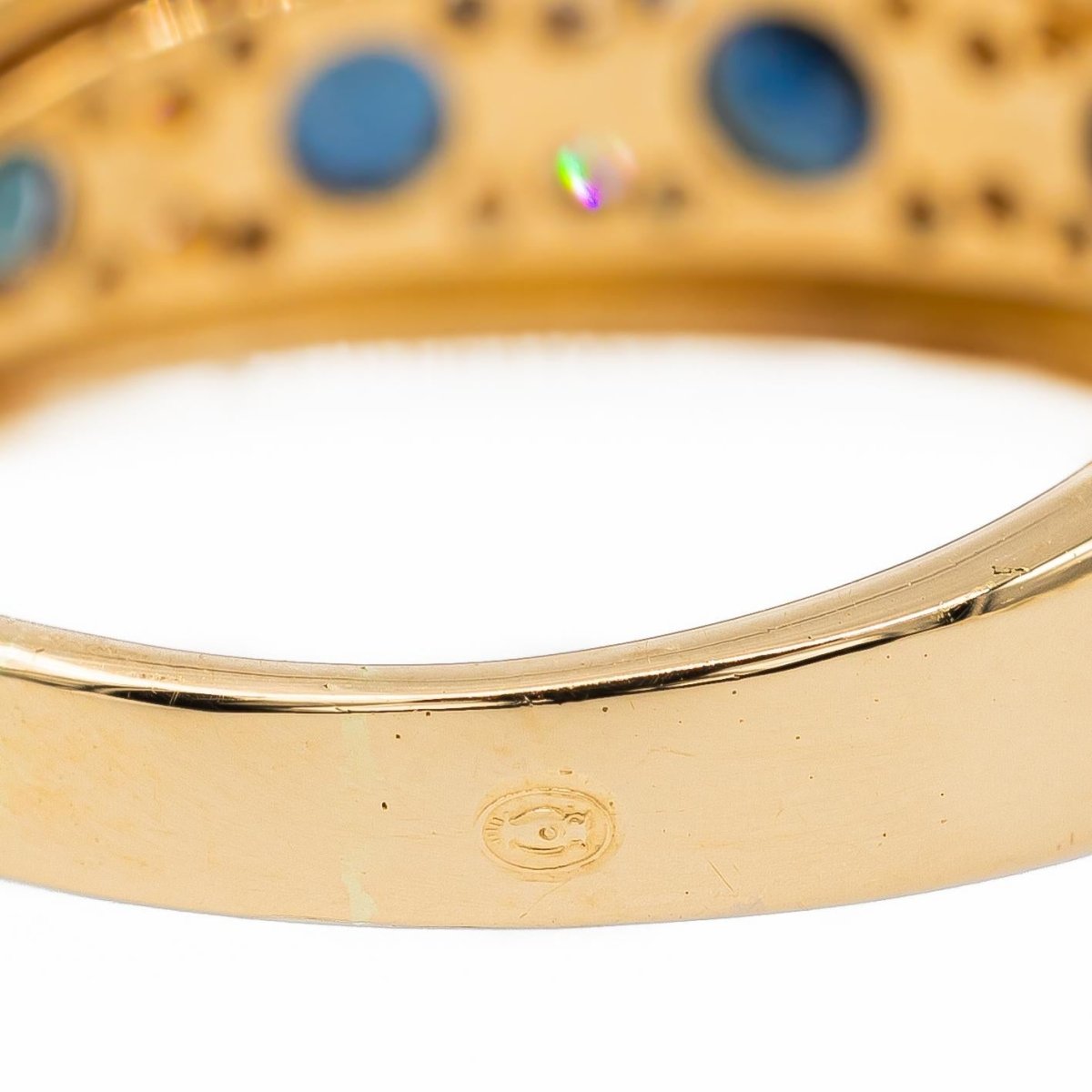 Bague Bandeau Or jaune Saphir - Castafiore