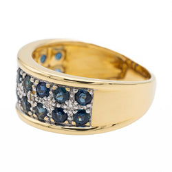 Bague Bandeau Or jaune Saphir - Castafiore