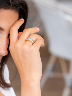 Bague Bandeau Or jaune Topaze - Castafiore