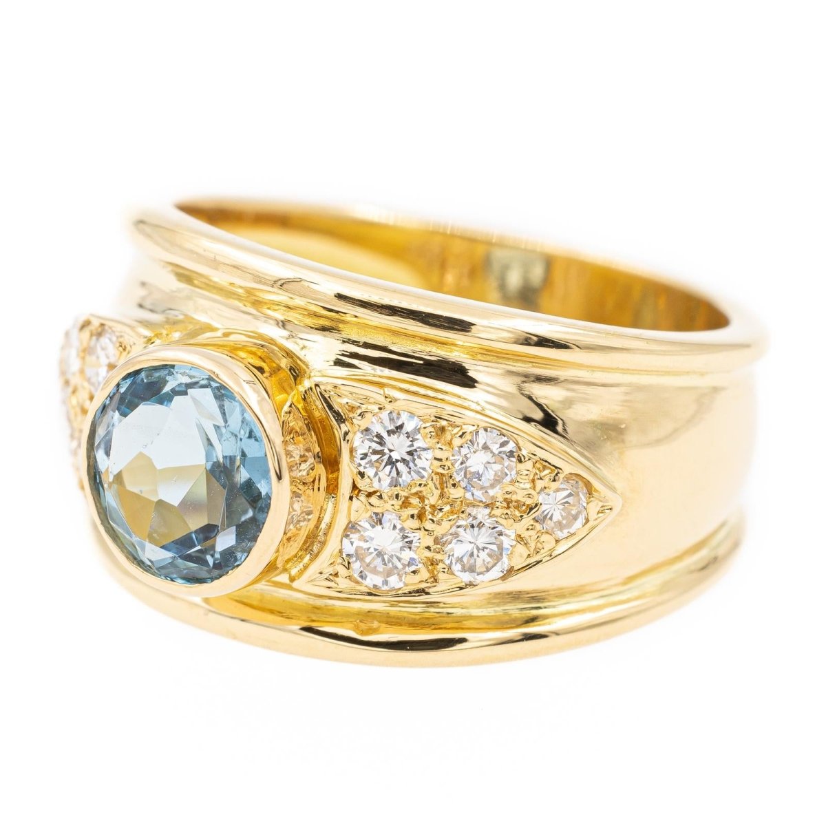 Bague Bandeau Or jaune Topaze - Castafiore