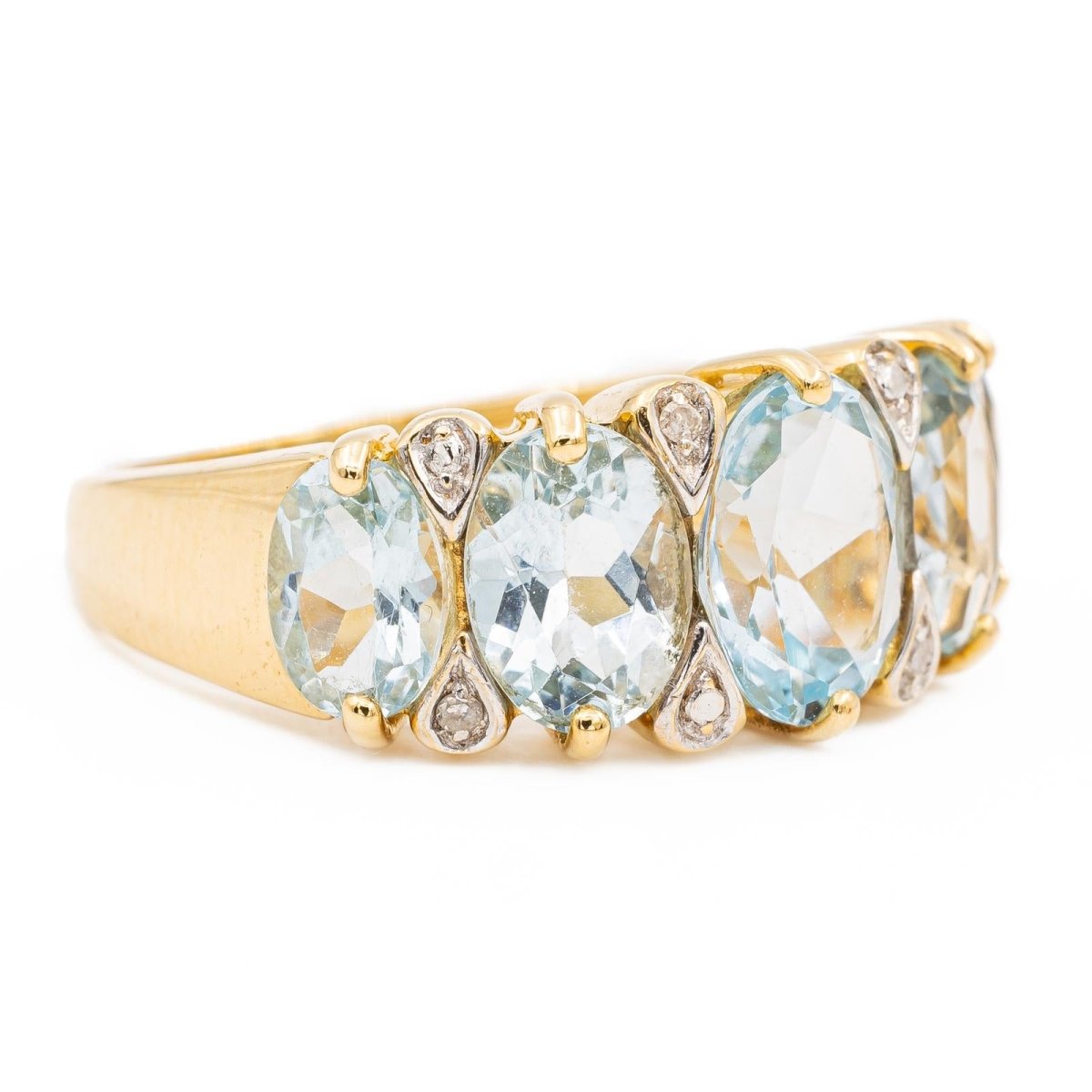 Bague Bandeau Or jaune Topaze - Castafiore