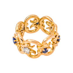 Bague Bandeau Or rose Diamant - Castafiore