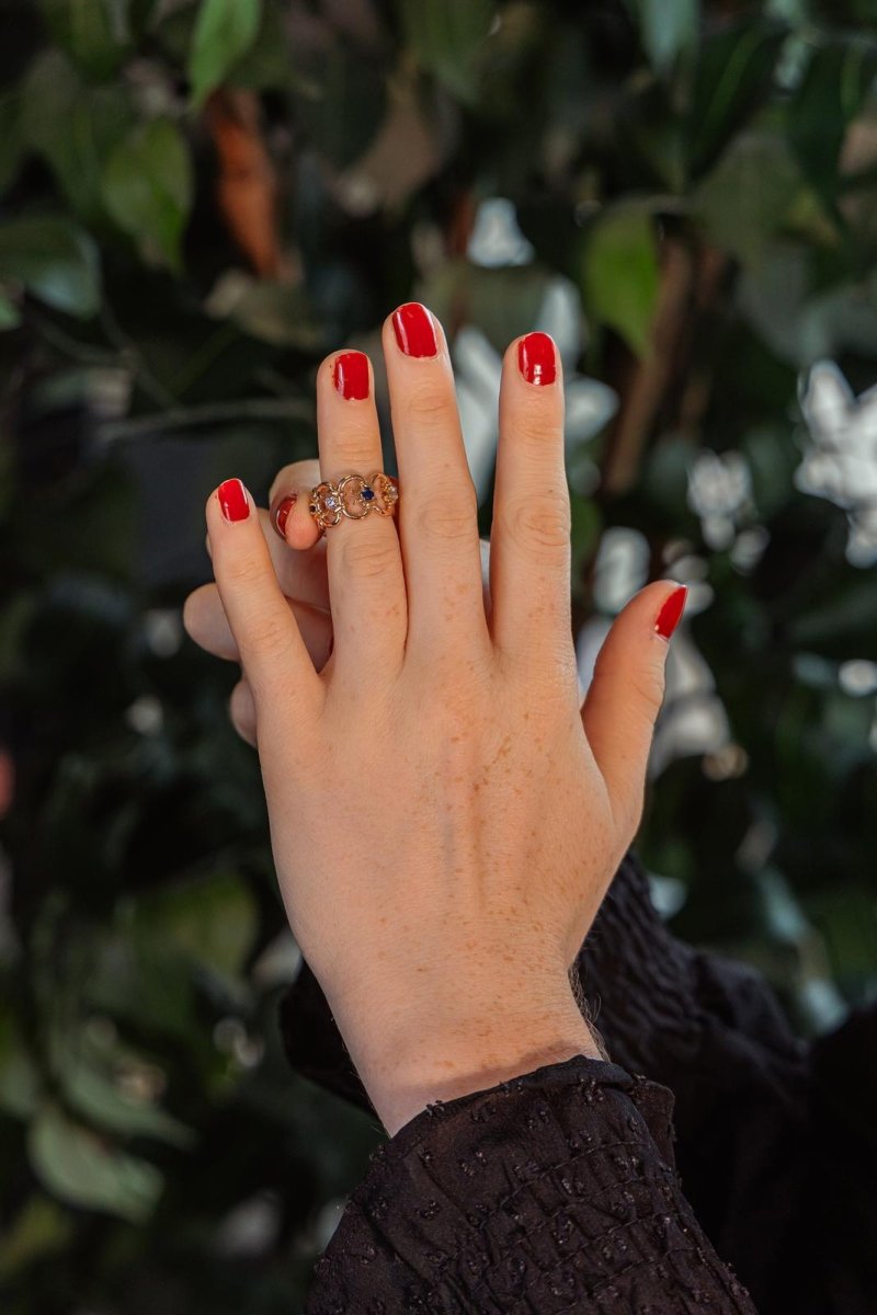 Bague Bandeau Or rose Diamant - Castafiore