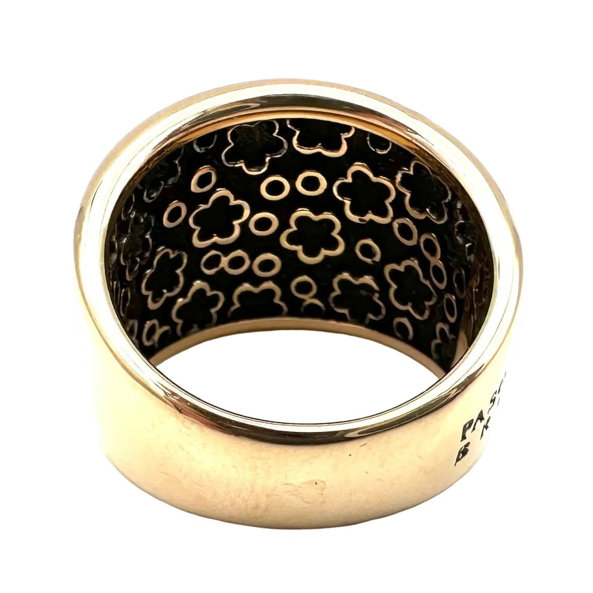 Bague Bandeau PASQUALE BRUNI "Ricami" en or rose, or noir et diamants - Castafiore