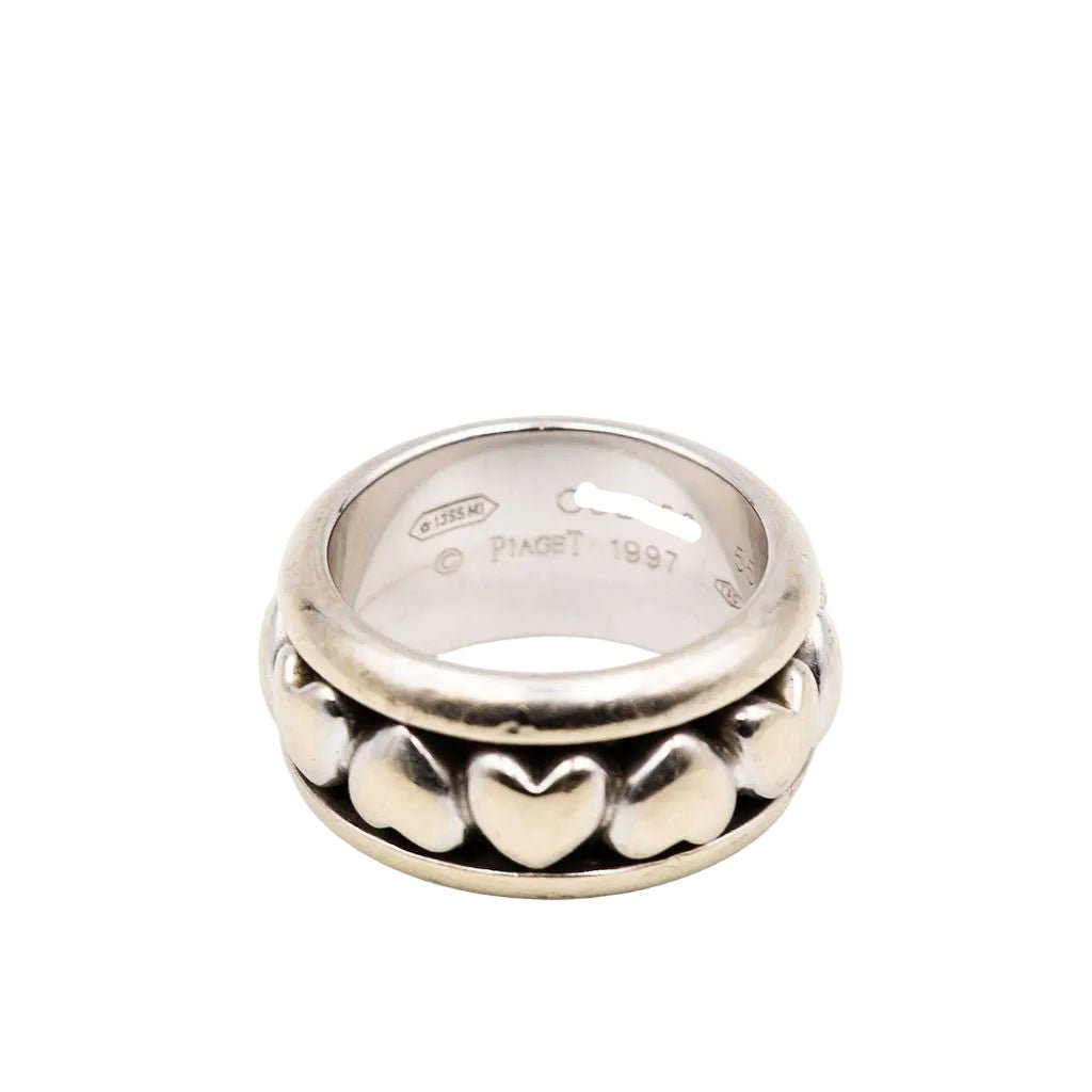 Bague Bandeau PIAGET "Coeur" en or blanc et diamants - Castafiore