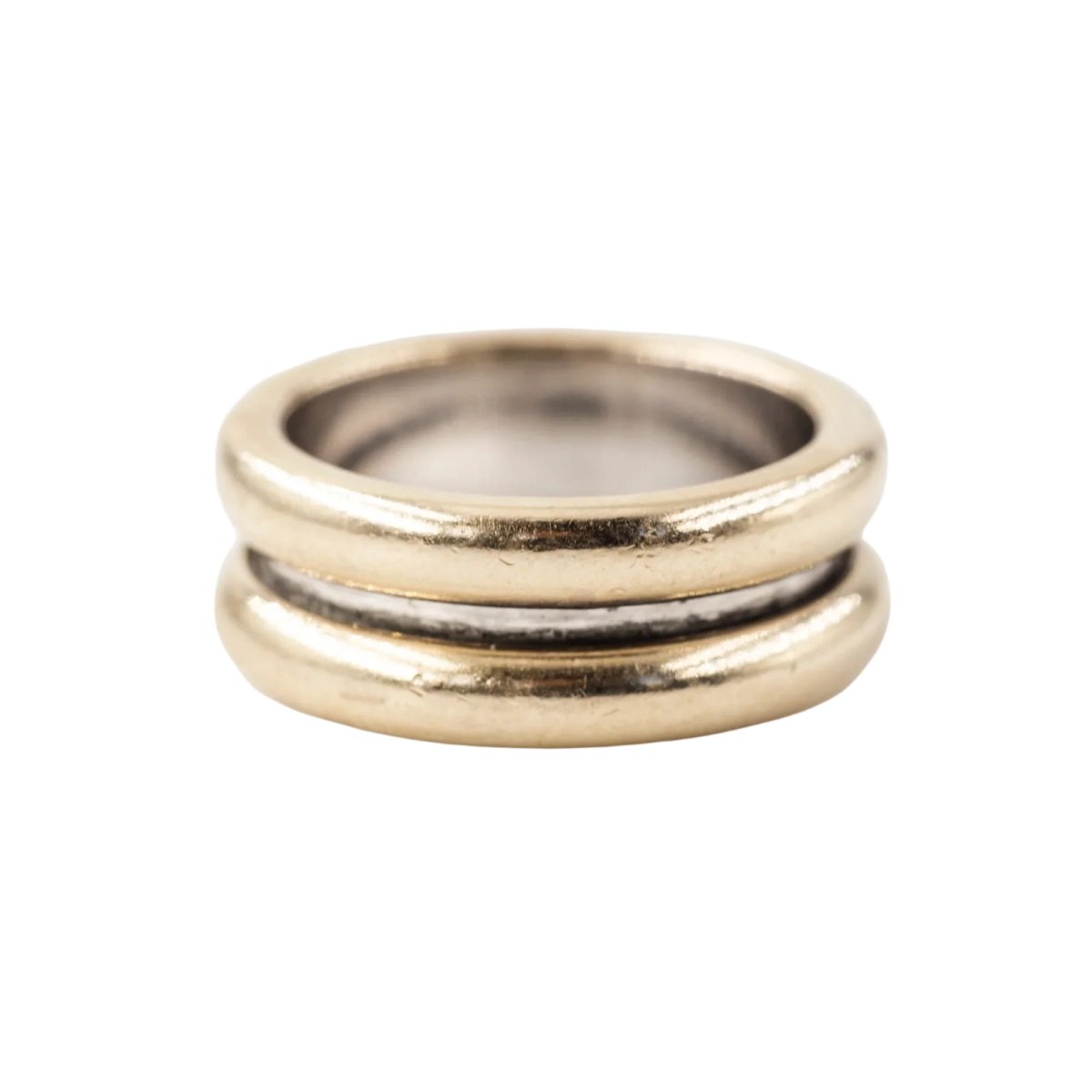Bague Bandeau POIRAY "Symboles" en or blanc, en or jaune et en or rose - Castafiore
