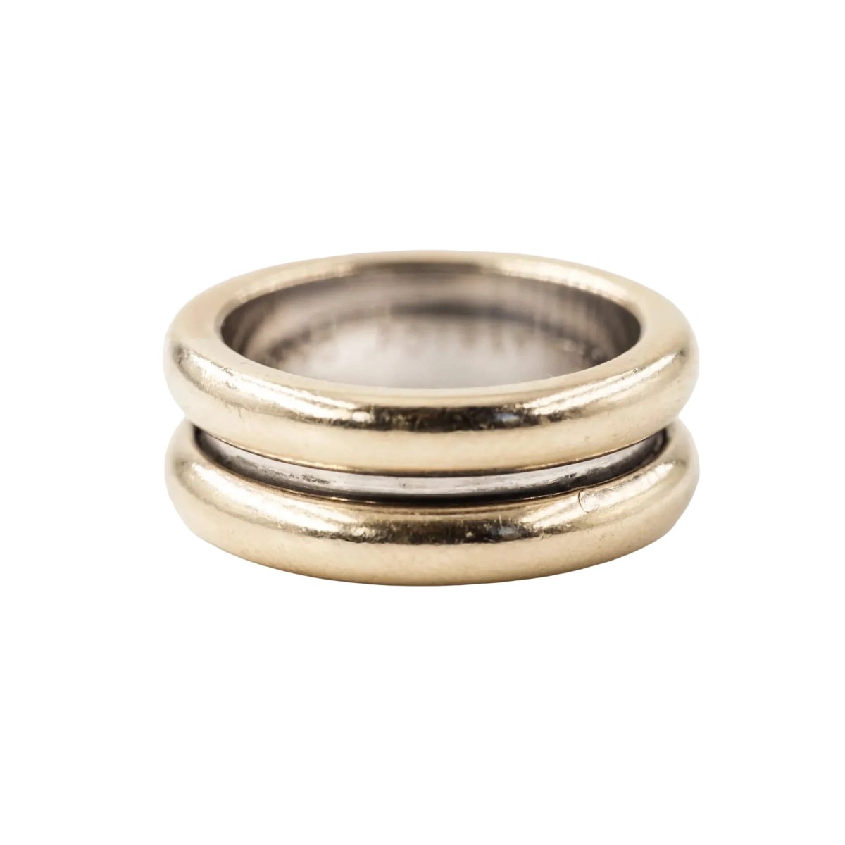 Bague Bandeau POIRAY "Symboles" en or blanc, en or jaune et en or rose - Castafiore