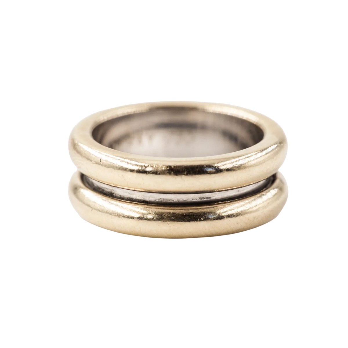 Bague Bandeau POIRAY "Symboles" en or blanc, en or jaune et en or rose - Castafiore