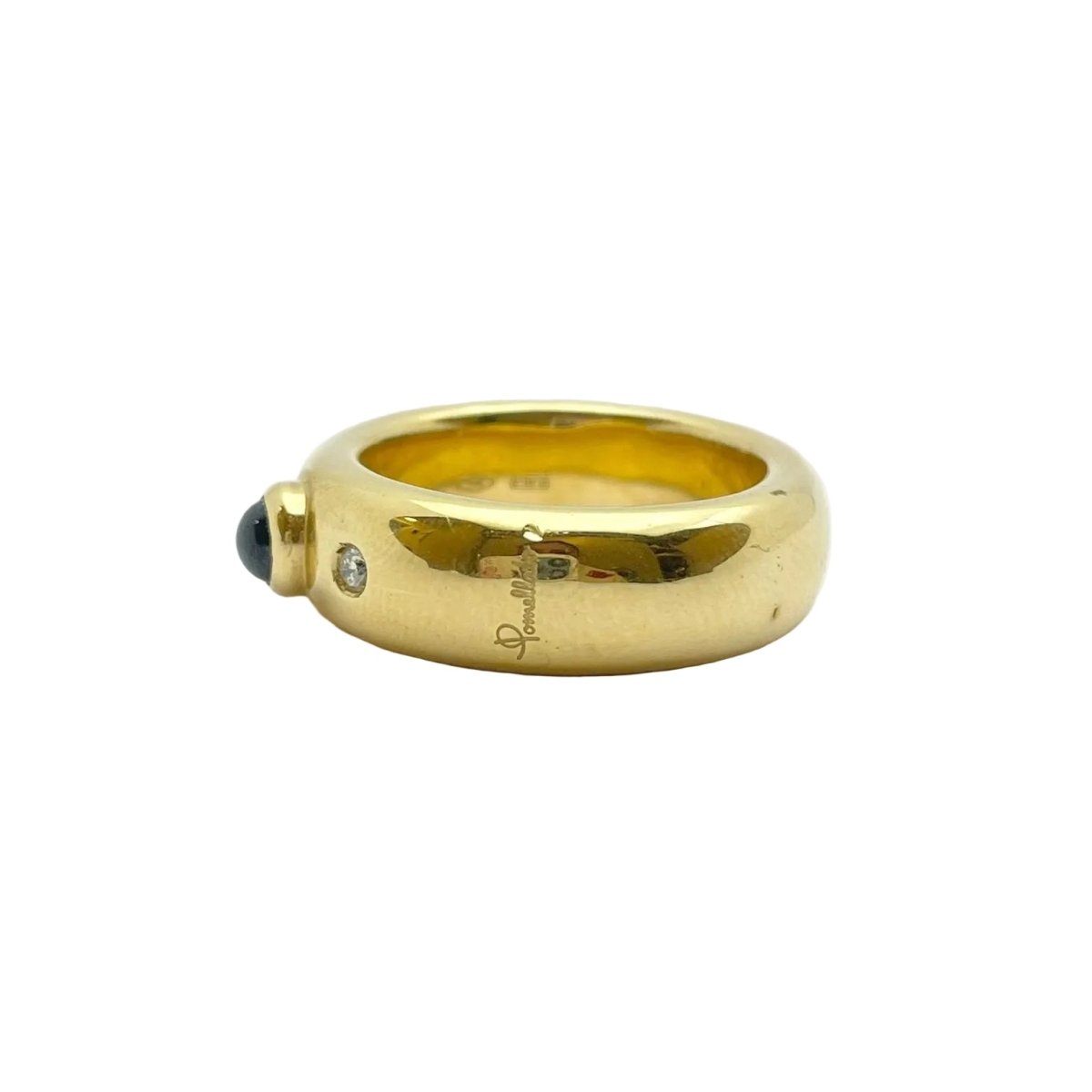 Bague Bandeau POMELLATO en or jaune, saphir et diamants - Castafiore