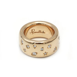 Bague Bandeau POMELLATO "Iconica" en or jaune et diamants - Castafiore