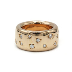 Bague Bandeau POMELLATO "Iconica" en or jaune et diamants - Castafiore