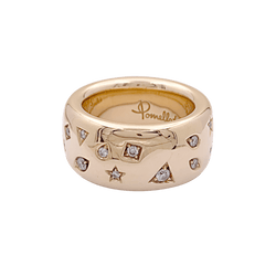 Bague Bandeau POMELLATO "Iconica" en or rose et diamants - Castafiore