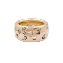 Bague Bandeau POMELLATO "Iconica" en or rose et diamants - Castafiore