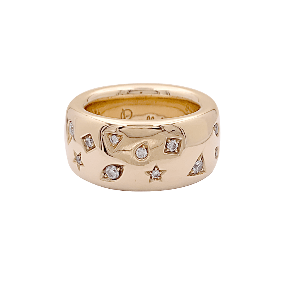Bague Bandeau POMELLATO "Iconica" en or rose et diamants - Castafiore