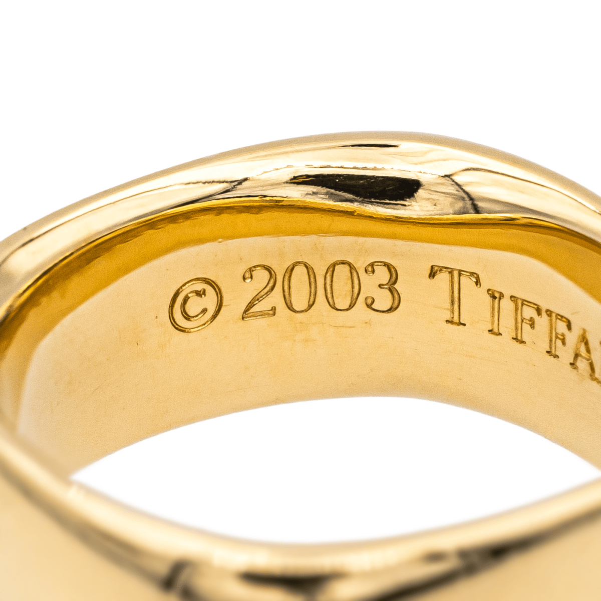 Bague Bandeau TIFFANY & CO. "Carrée à Coussin" en or jaune - Castafiore