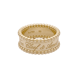 Bague Bandeau VAN CLEEF & ARPELS. "Perlée signature" en or jaune - Castafiore