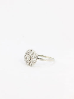 Bague Belle Epoque or platine diamants taille rose - Castafiore