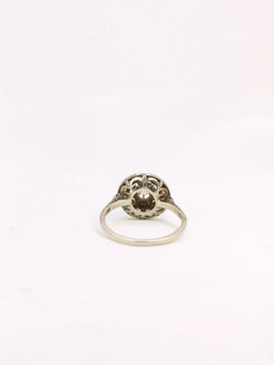 Bague Belle Epoque ronde diamants taille ancienne - Castafiore